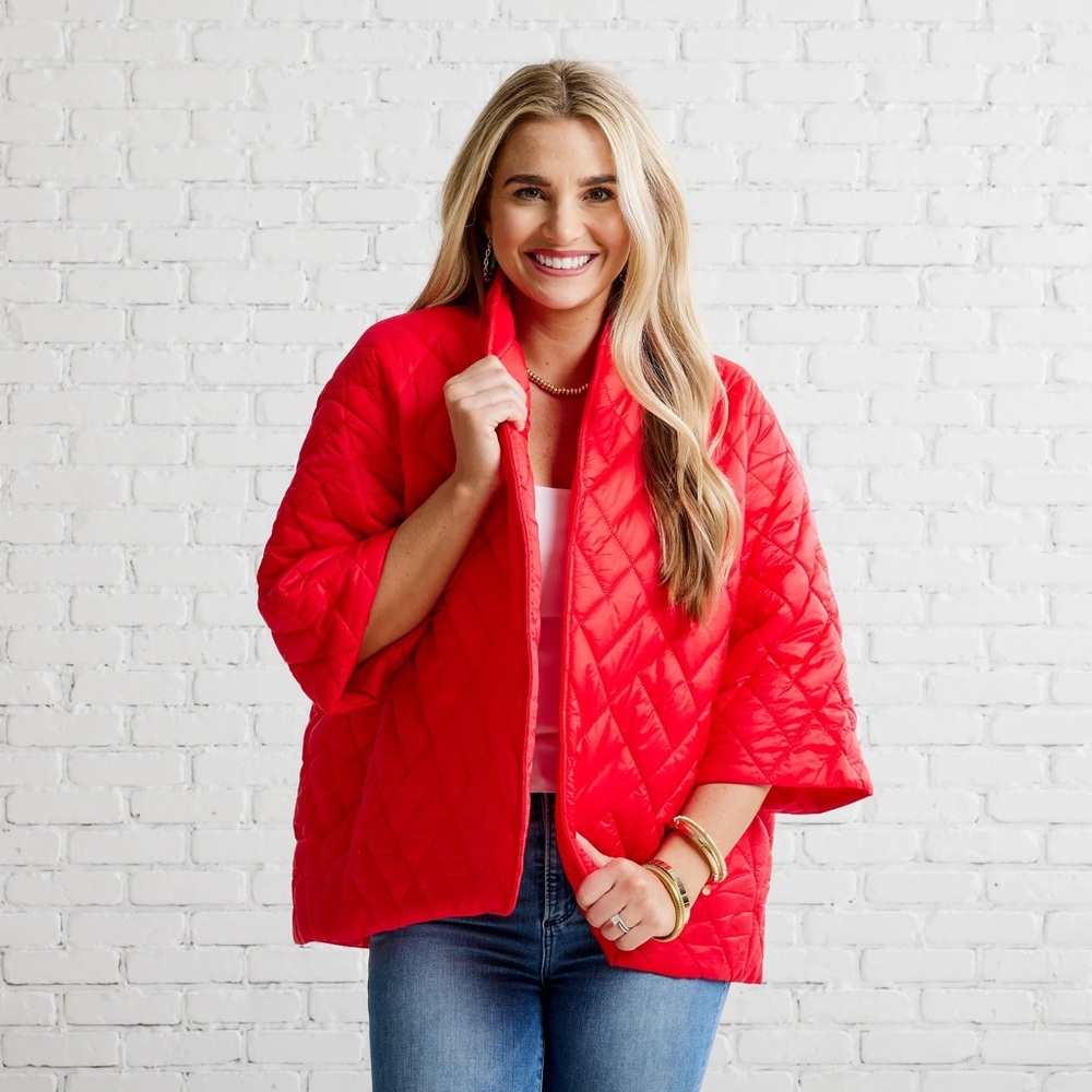 Caryn Lawn Penny Puffer Red